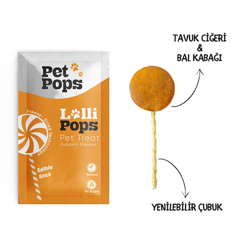 PETPOPS LOLİPOP PUMPKİN FLOVOUR 1,4 GR