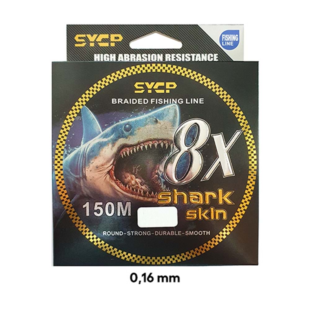 SYCP PE 8X SHARK SKİN MİSİNA YEŞİL 150 METRE 0,16 MM