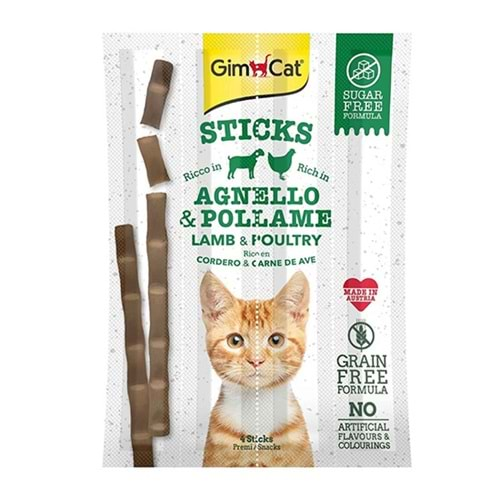 GİMCAT KEDİ ÖDÜL ÇUBUĞU STICKS KUZU TAVUK 4LÜ 20 GR