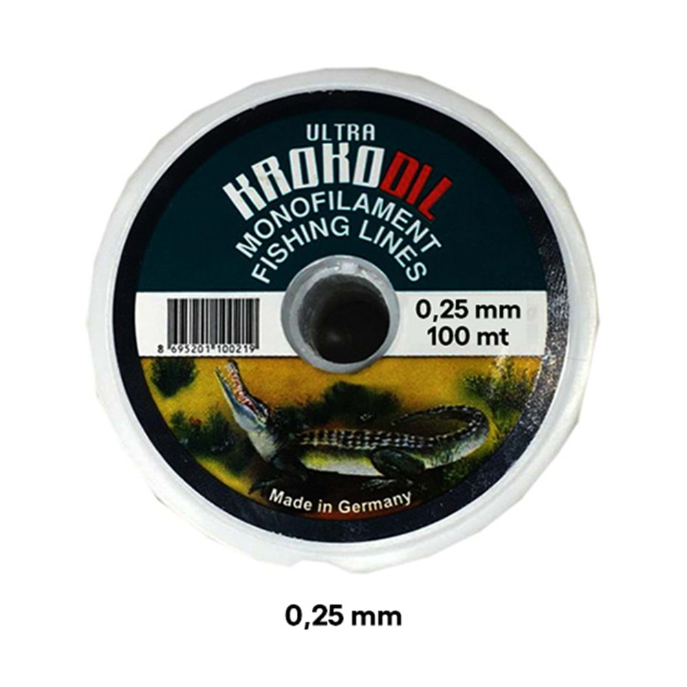 KROKODİL BEYAZ MAKARA MİSİNA 0,25 MM 100 METRE