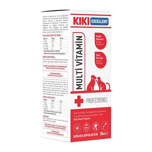 KIKI KEDİ & KÖPEK MULTİ VİTAMİN ŞURUP 50 ML