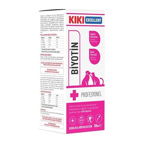 KIKI KEDİ & KÖPEK BİYOTİN ŞURUP 50 ML