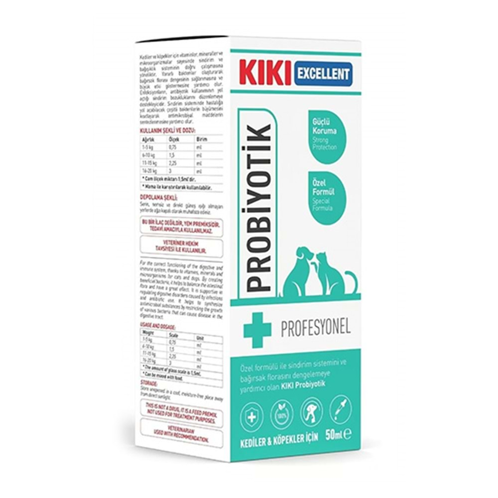 KIKI KEDİ & KÖPEK PROBİYOTİK ŞURUP 50 ML