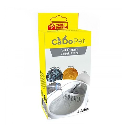 CADOPET 2 LİTRE SU PINARI 4 LÜ PAKET YEDEK FİLTRE