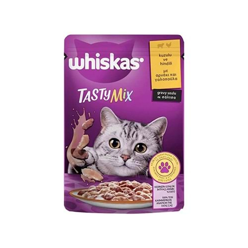 WHİSKAS 85 GR TASTY MİX KUZULU VE HİNDİLİ