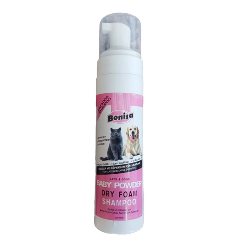 BONİSA KÖPÜK ŞAMPUAN 200 ML BABY POWDER CAT DOG