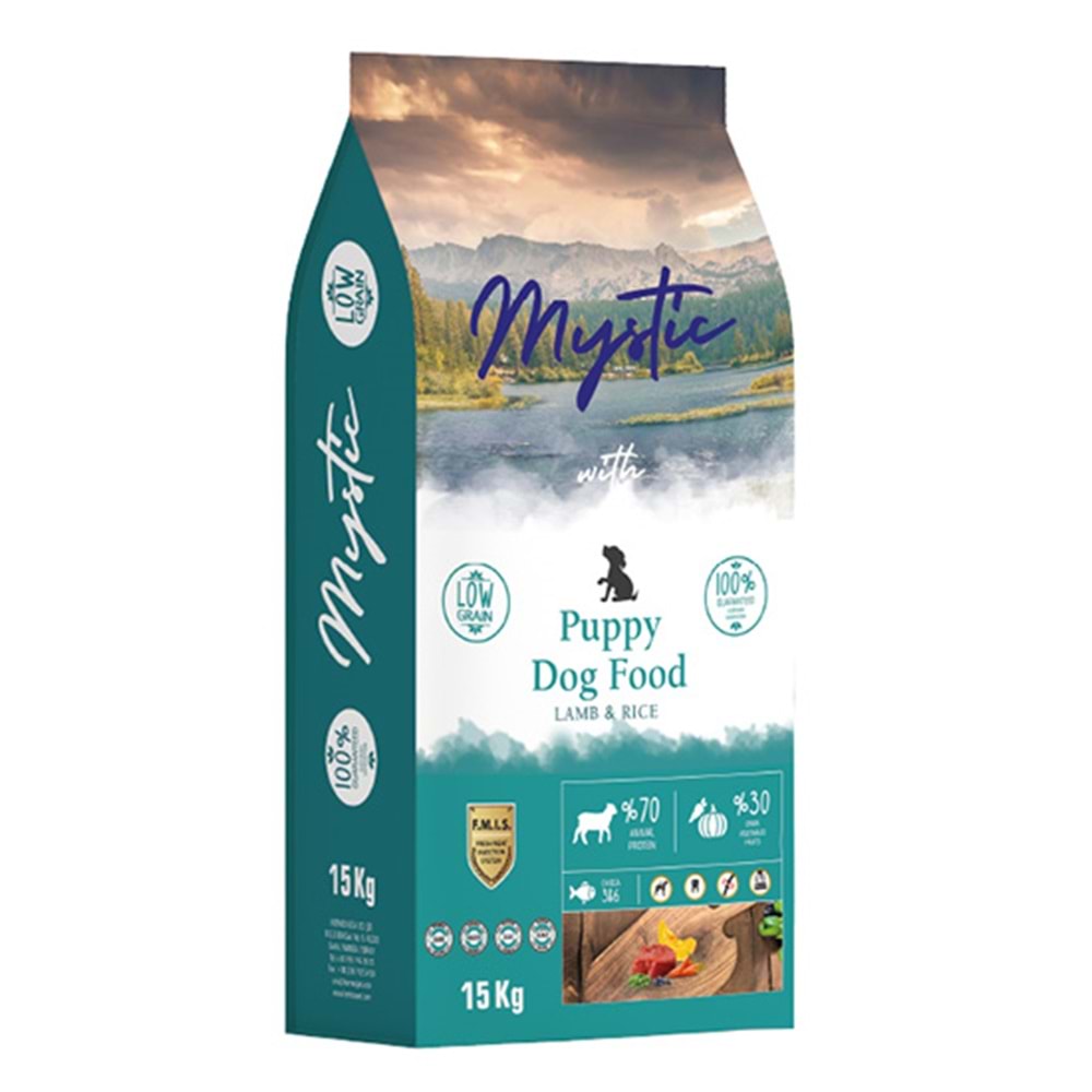 MYSTIC 15 KG YAVRU KÖPEK MAMASI KUZU ETLİ PİRİNÇLİ