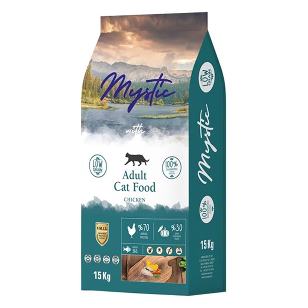MYSTIC 15 KG YETİŞKİN KEDİ MAMASI TAVUKLU