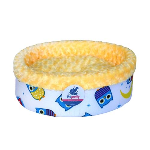 PETPRETTY SPECİEL PELUŞ SİMİT YATAK SARI 50x50x15 CM