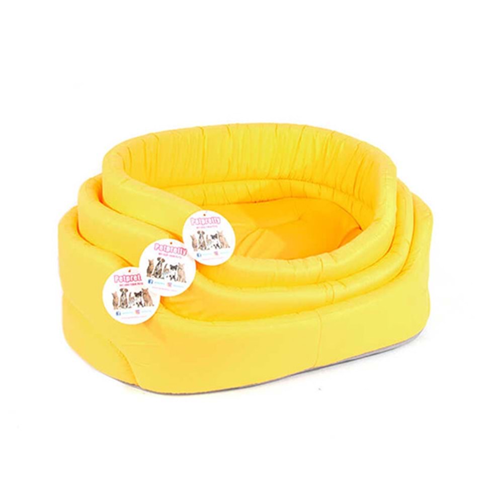 PETPRETTY VP-1573 KUMAŞ ÜÇLÜ SET KEDİ YATAĞI SARI