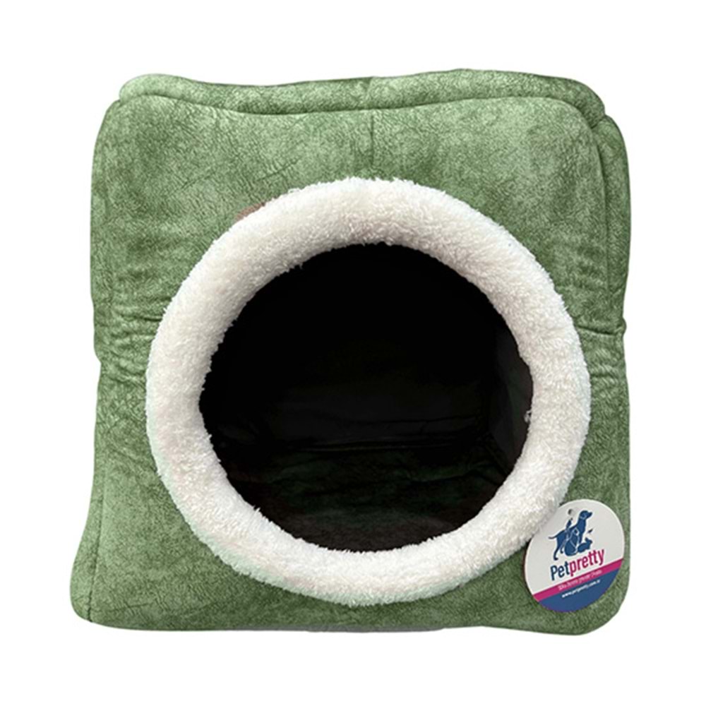 PETPRETTY COMFORT ÜÇ FONKS. HAKİ YATAK 42x42x23 CM